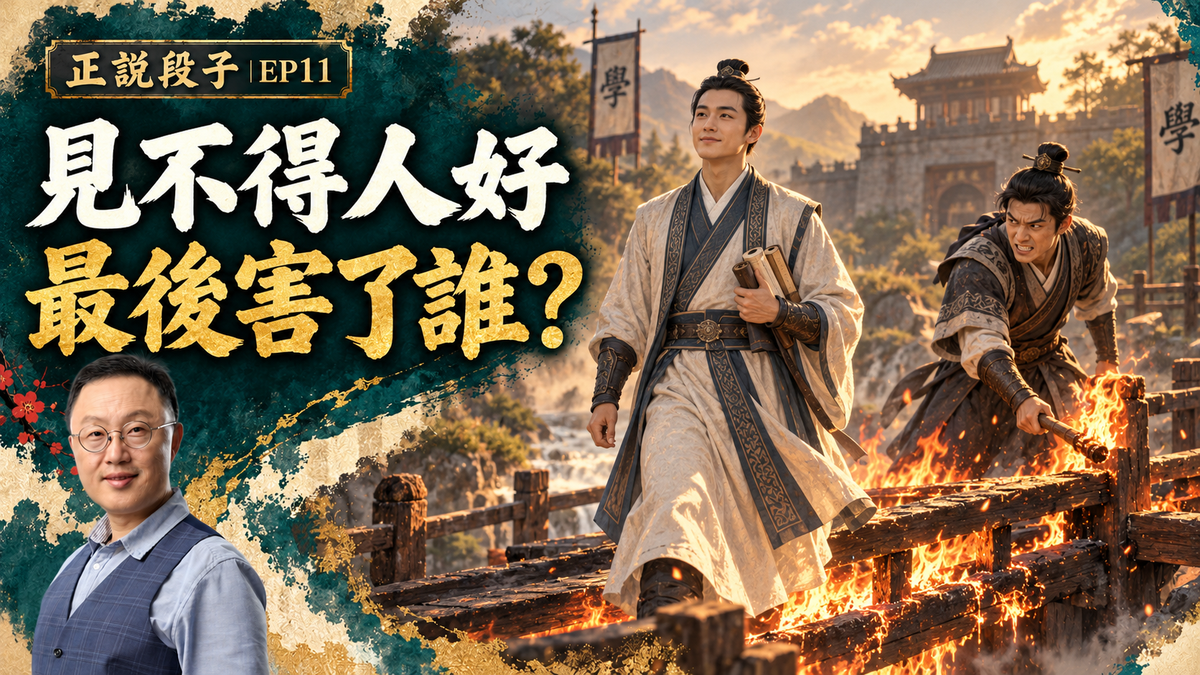EP11-【正說段子】(結尾有彩蛋）八卦同事後，大姐一腳踩空摔下樓梯，她有了驚人發現；史上最著名師兄弟和十個兒子的逆轉人生